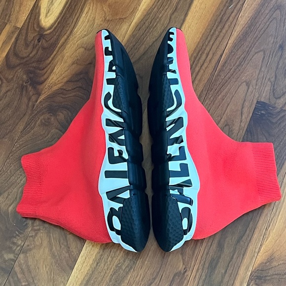 Balenciaga Speed LT Graffiti Knit Sneaker size 12 US 45 EU, NEW - Picture 8 of 17